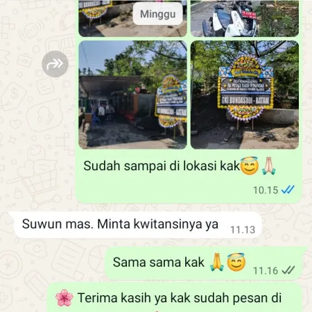 Pengiriman Papan Bunga Duka Vihara Tangerang