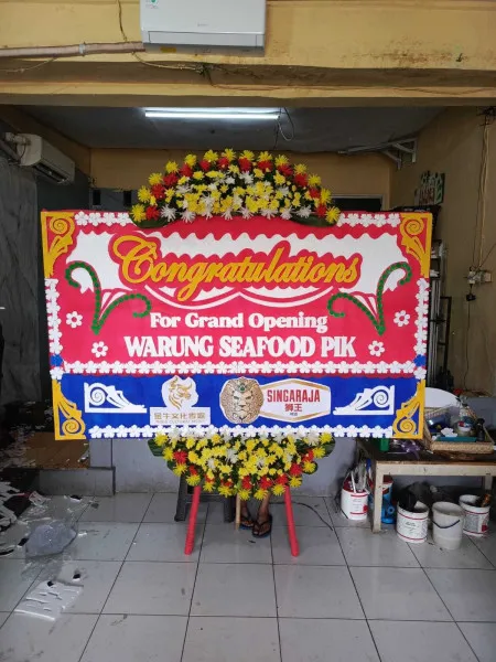 Papan Bunga Ucapan Selamat Vihara Tangerang