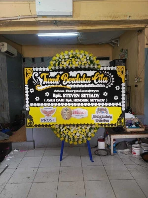 Papan Bunga di Vihara Tangerang