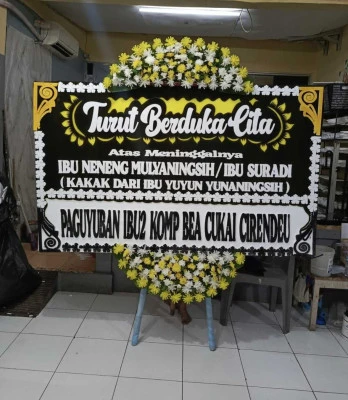 Papan Bunga di Vihara Tangerang